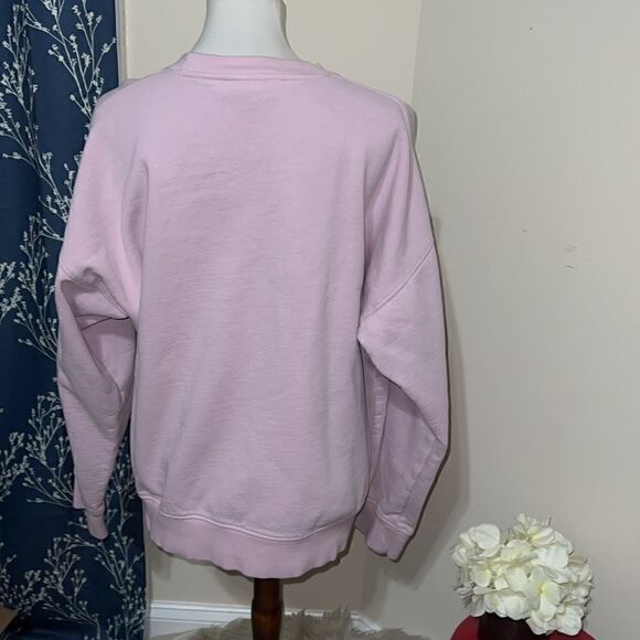 H&M x Justin Bieber Changes 2020 Baseball Relaxed Fit Sweatshirt Light Pink - Picture 3 of 9